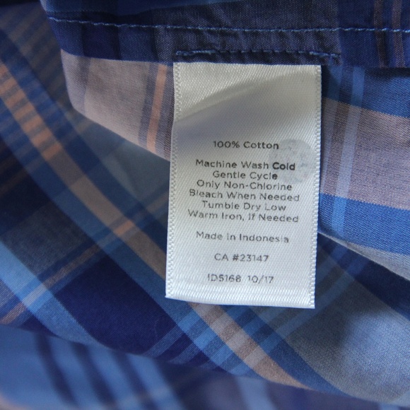 Talbots Plaid Shirt Medium Tunic Top Bell Sleeves - Picture 7 of 7